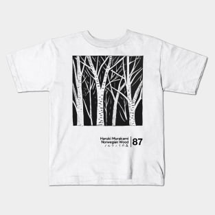 Norwegian Wood - Haruki Murakami / Minimalist Graphic Artwork Kids T-Shirt